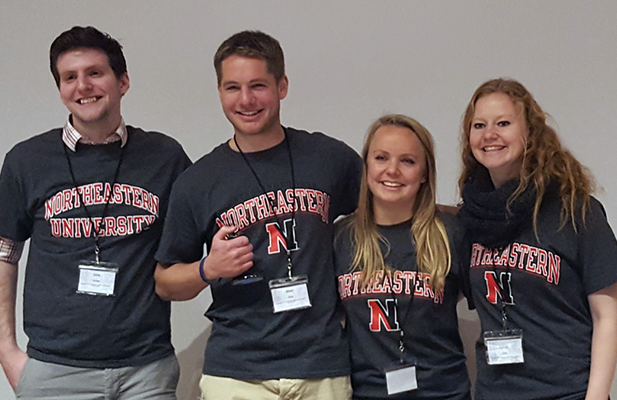 Northeastern chapter of transportation engineers pose at competition